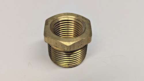 Parker Brass 3/4" npt x 1/2" npt Hex Reducing Bushing Pipe Fitting, 209P-12-8
