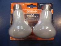 Unsere Letzten: 2 X Osram Krypton E GlüHbirne 100W E27 Opal Pilzform Sehr Selten