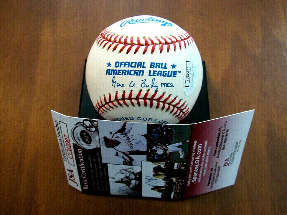 STAN WILLIAMS # 35 TWINS 10-1 1970 AL YANKEES SIGNED AUTO VTG OAL BASEBALL JSA - Imagem 4 de 4