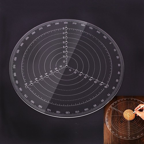 Round Center Finder Compass Clear Acrylic Lathe Centering Tool Circle Gauge L5K1 - Picture 10 of 11