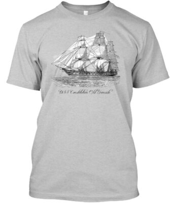 USS Constitution Old Ironside T-Shirt Made in the USA Size S to 5XL