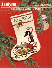 Janlynn 900-07 SLEIGH GOOSE STOCKING Cross Stitch Pattern Leaflet