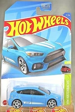 2022 Hot Wheels #41 HW Hatchbacks 3/5 FORD FOCUS RS Blue w/White Pr5 Spoke Wheel