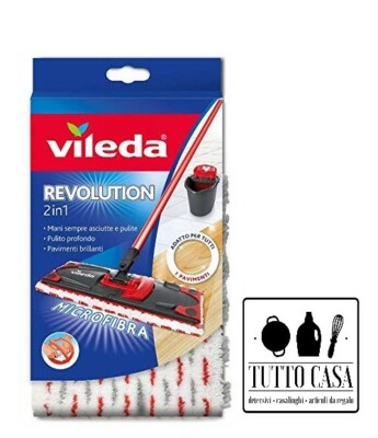 Vileda, Panno Di Ricambio Per Mocio Piatto Active Max