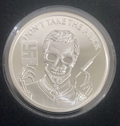2021  1 oz silver Don't Take the Prick Proof Silver Shield
