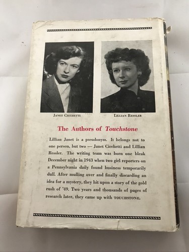 Touchstone Novel By Lillian Janet, Hardcover With Dust Jacket 1947 Romance - Picture 2 of 3