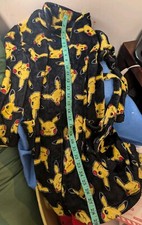 Kids Pokemon Pikachu Robe All Over Pajama PJ Bathrobe Boy Girl Video Game 6-12