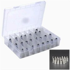 VDL Icing Piping Nozzles Box Set of 24 Stainless Steel +FREE Silicone PIPING BAG