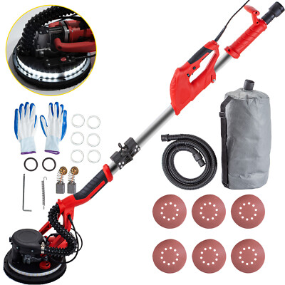 VEVOR Drywall Sander Electric Foldable Sander 750W with LED Light and Vacuum Bag