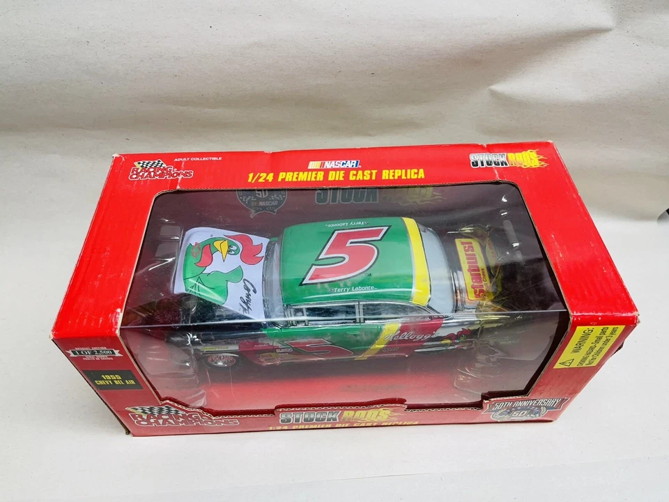 1/24 Cromo Racing Champions Stock Rod Terry Labonte #5 Corny 55 Bel Air 1/2500 Foto 2 de 2