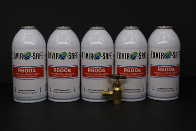 Enviro-Safe R-600a Refrigerant with 7/16'' Self Sealing K28/5 cans/TopTap