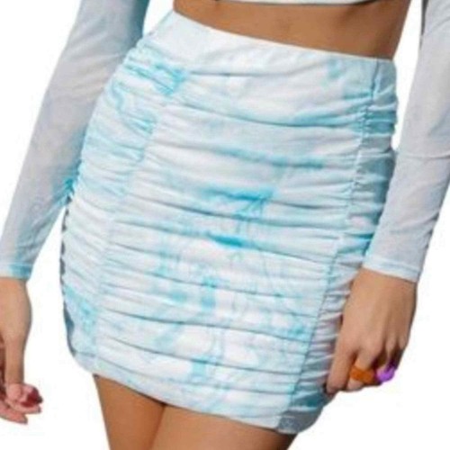 Elodie Apparel Blue Cloud Print Mini Skirt - XS - Picture 7 of 7