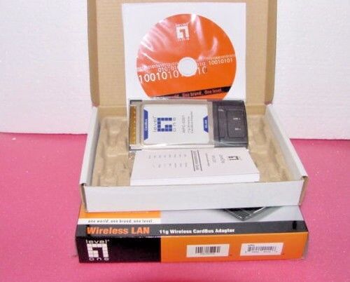 NEW Level one wireless G wireless PCMCIA  laptop /PC  LAN card 54MBPS Free Ship - Picture 1 of 3