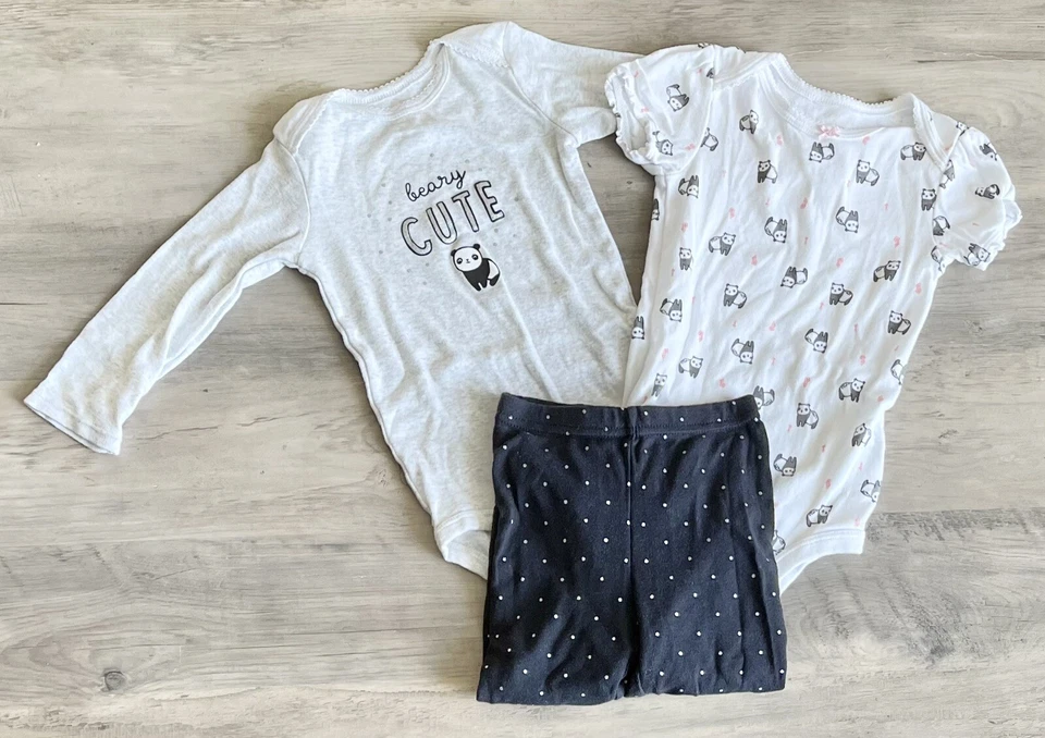 Just One You By Carter's Baby Girls' Panda/Deer/Cat Top & Bottom Sets - Image 3 of 4