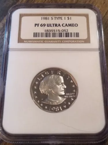 1981 - S SUSAN B ANTHONY $1 NGC PROOF 69 ULTRA CAMEO TYPE 1