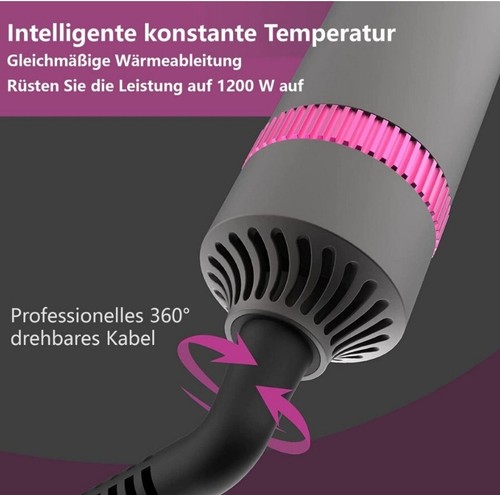 Iceagle 5in1 Haartrockner Warmluftbürste Föhnbürste Haarstyling Set mit Zubehör - Bild 22 von 22