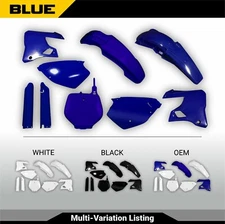 Yamaha YZ125 YZ250 1996 - 1999  White / Black / Blue Motocross Plastic Body Kit