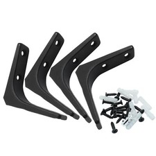 3x3 Inch L Bracket Heavy Duty 4Pcs Metal Shelf Brackets Black Corner Brace 90...