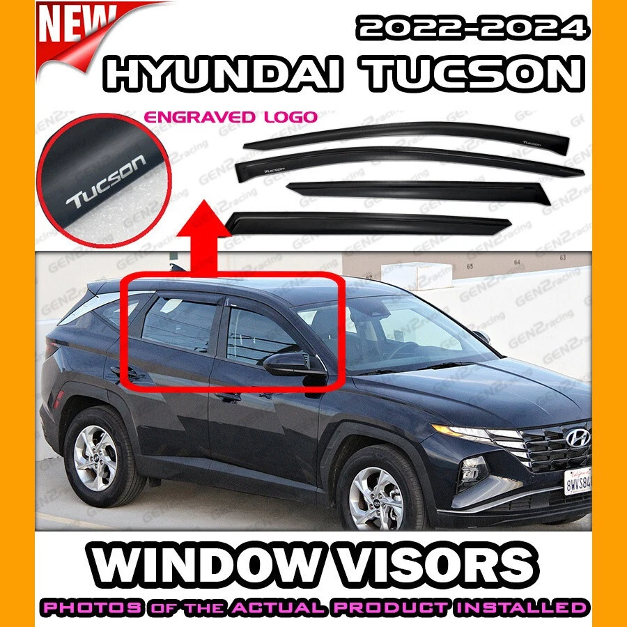 WINDOW VISORS for 2022 → 2024 Hyundai Tucson / DEFLECTOR VENT SHADE RAIN  GUARD