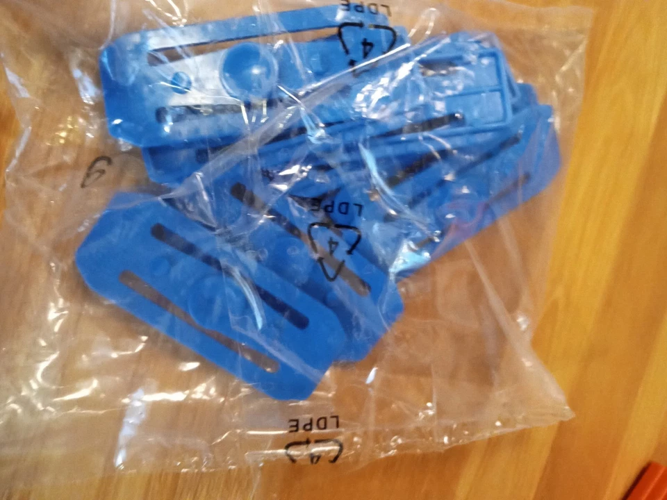 2013 Mattel Hot Wheels Track 17 Blue Connectors 12 Orange 9" Track 6 -12" Track - Image 2 of 4