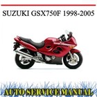 <!--F#f_0-->SUZUKI GSX750F GSX 750 F 1998-2005 FACTORY WORKSHOP SERVICE & WIRING MANUAL~DVD<!--F/-->