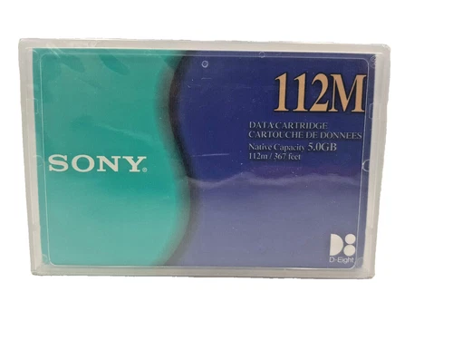 Sony QG112M D8 D-Eight Data 8mm Tape Cartridge 5GB 112m 367ft New Factory Sealed