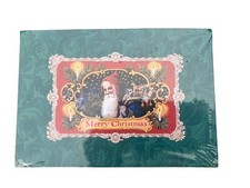 Hallmark Christmas Cards Santa Vintage MCM USA New Sealed In Package