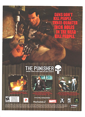 The Punisher Print Ad/Poster Art Playstation 2 PS2 XBOX PC Small Box