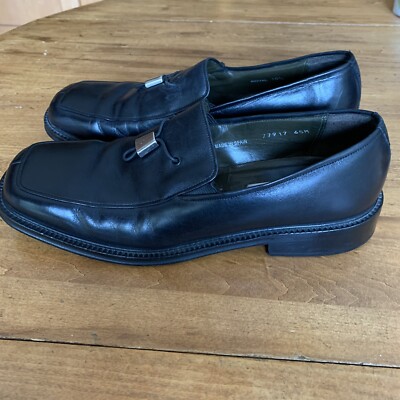 Mens Mezlan Square Toe Metal Tassel Loafers In Black Size  display picture 3