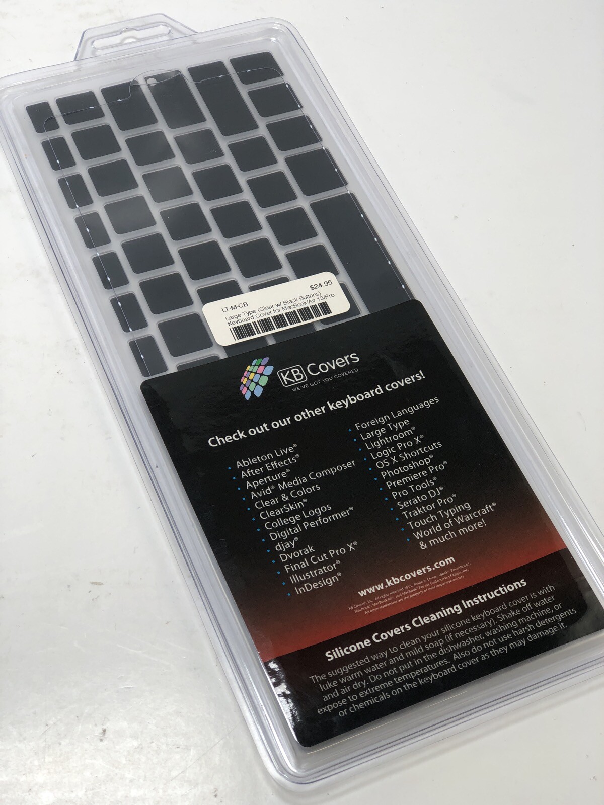 Large Type Black Button Keyboard Cover MacBook Pro / Air & Wireless &nbsp; MV980
