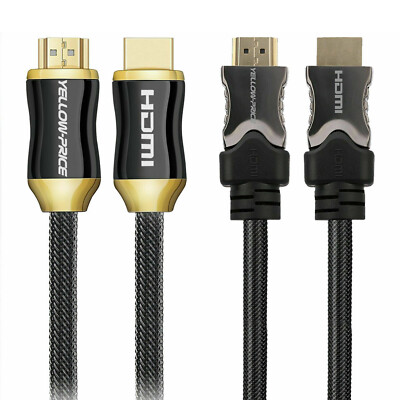 Braided HDMI Cable 2.1 2.0 Long 10ft 25ft 50ft 8K@120Hz, 4K@60Hz, 48Gbps HDR lot