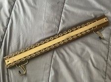 Vintage Tie Hook Wooden Wall Mount Hooks Belt Rack Organizer Metal Wood 36 Hooks