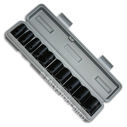1/2" Deep &or Short Impact Socket Set Sockets Cases Select MM &or SAE Air Tools - Picture 7 of 22