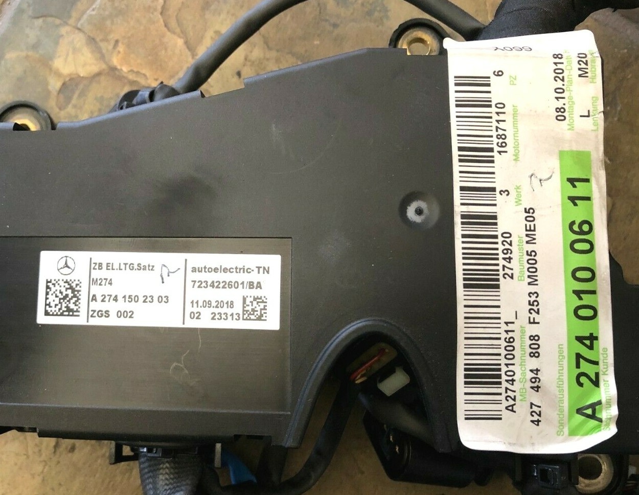 MERCEDES BENZ ENGINE WIRING HARNESS, PART# 2741502303, OEM | eBay