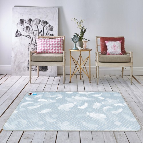 3D White Feathers K044 Non Slip Rug Mat Elegant Photo Carpet Panda - Imagen 2 de 5