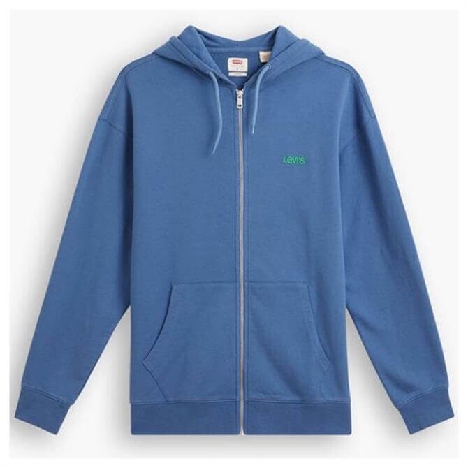 Levi's Seasonal Zip Up Hoodie Sunset Blue Size Large Relaxed Levi's Seasonal Zip Up Hoodie Sunset Blue Size Large Relaxed