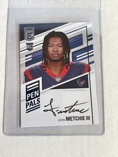 Pen Pals ON CARD AUTO BLACK INK 2022 Donruss Elite RC JOHN METCHIE TEXANS