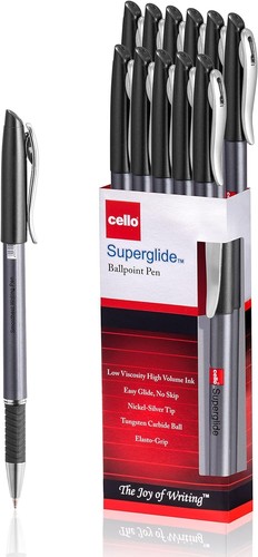BIC-CELLO Ballpoint Pen Pk of 12 Pens Smooth Writing (1.0mm) superglide - Picture 5 of 26
