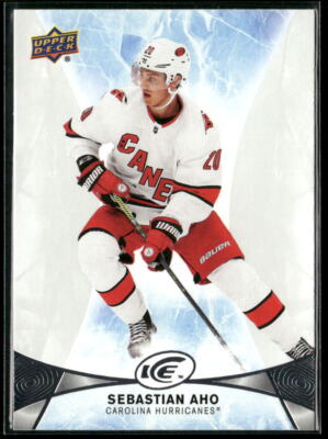 2021-22 Upper Deck Ice #32 Sebastian Aho Carolina Hurricanes 2020-21 U D Ice