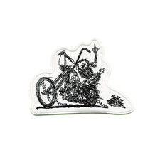 Skeleton Biker Motorcycle Embroidered Iron On Patch DIY Applique