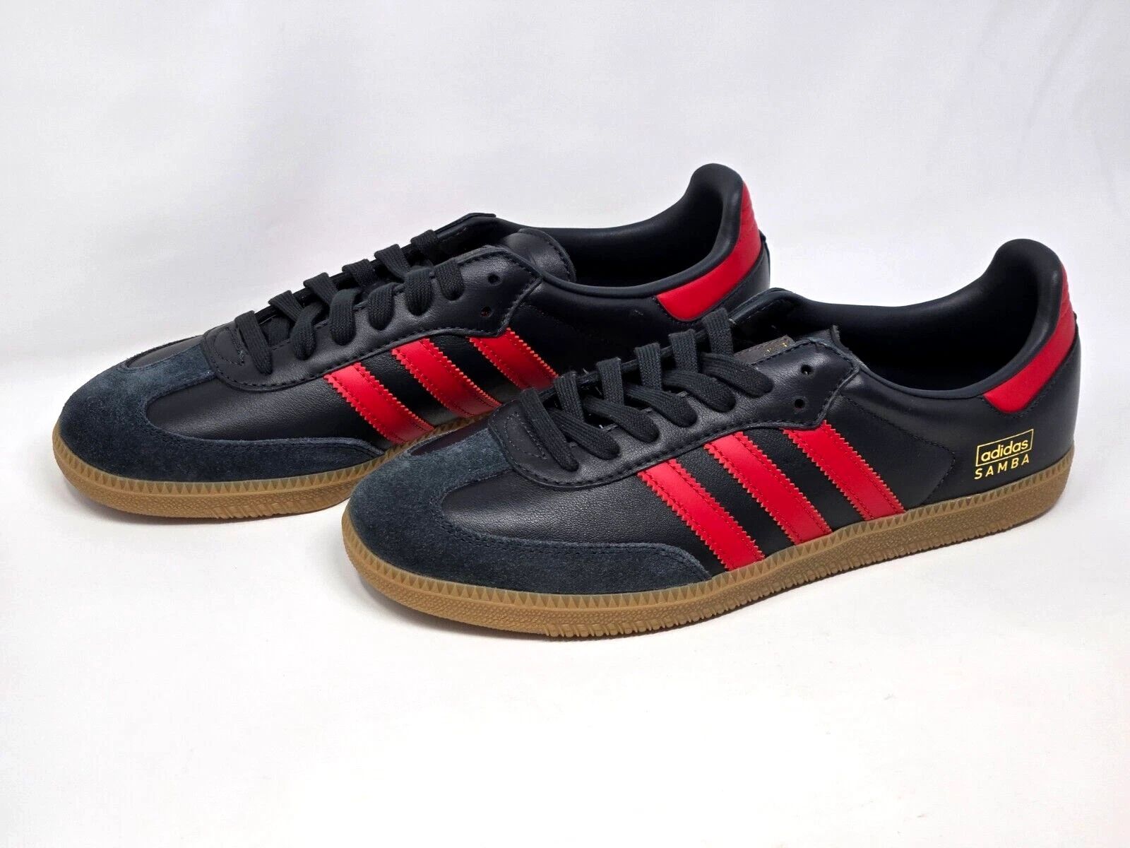 Adidas Originals Samba OG Men's Sizes Carbon Black Red Scarlet Shoes IG6173 NBY