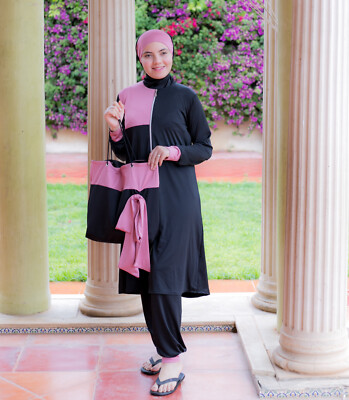  Black and Pink Burkini  Size: M NEW