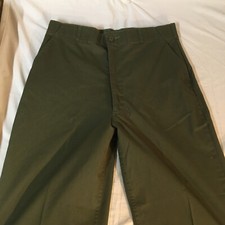 Vtg 80s USGI Mens Trousers Utility Military Army OG-507 Green 35W 35L Free Ship