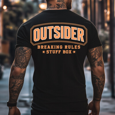 Stuff Box Herren Shirt Rundhals kurzarm Outsider schwarz STB-1321 gR S bis 5XL