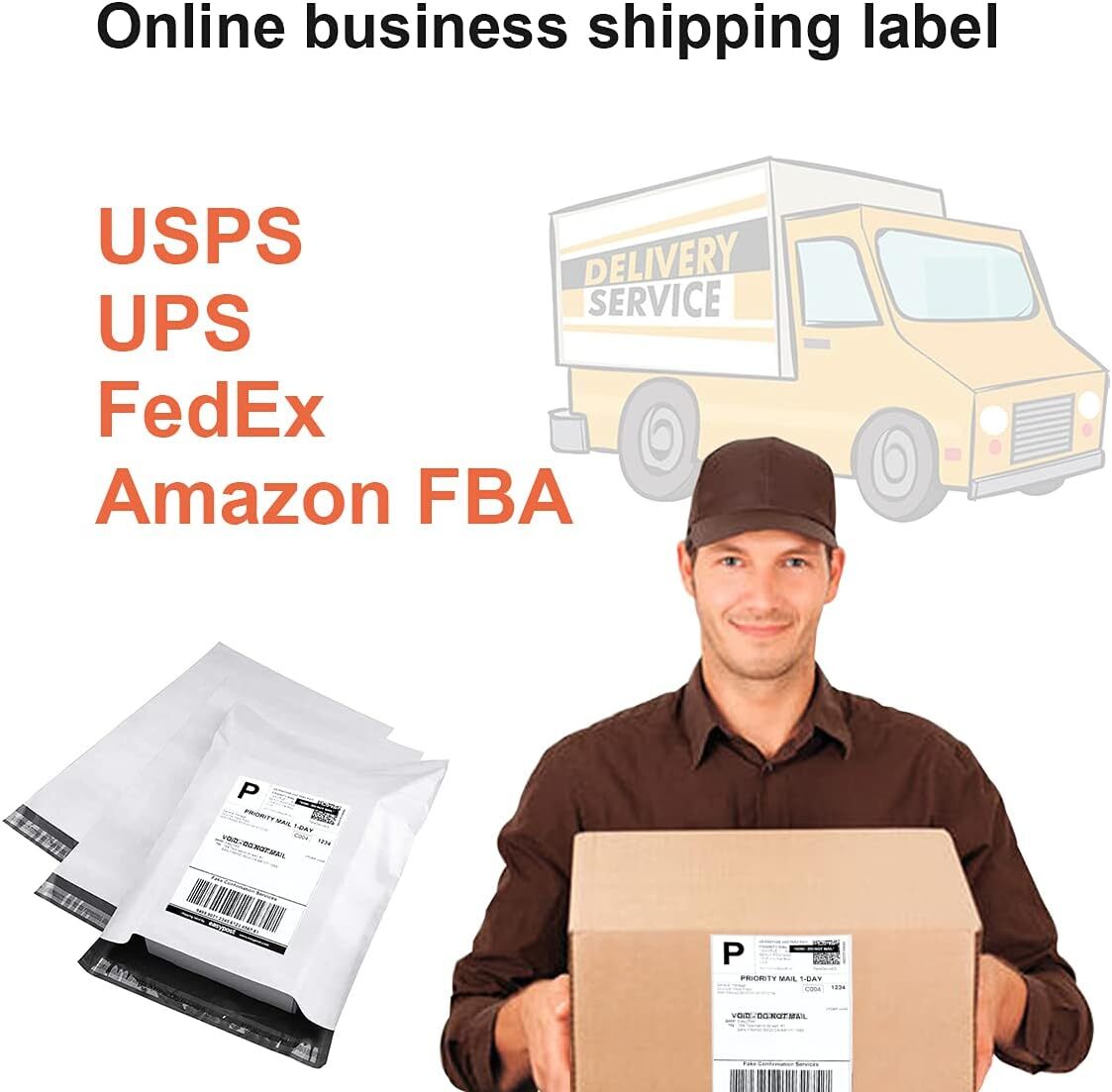 1100 Half Sheet Shipping Labels 8.5x5.5 Self Adhesive 2 Labels Per