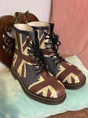Rare Union Jack DR MARTENS Rubber Drench Wellington’s UK Doc Martens Rain  Snow UK