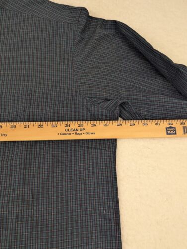 Tommy Hilfiger Men's Button Down Shirt Long Sleeve XXL Hunter Green Plaid VTG 01 - Picture 4 of 11