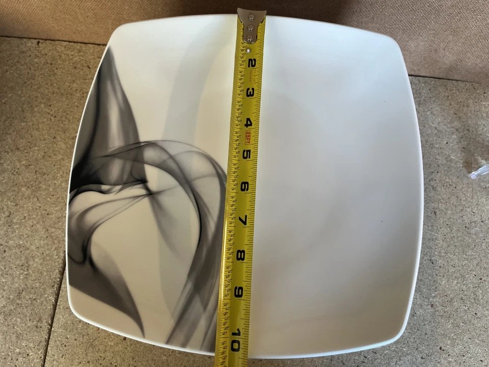 Set Of 9 Mikasa KYA Porcelain Dinner Plate Smoke Swirl 10.25" - Image 2 of 3