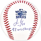 Luis Garcia Signed 2022 WS Logo MLB Baseball Astros "22 WS Champs" Beckett Wit