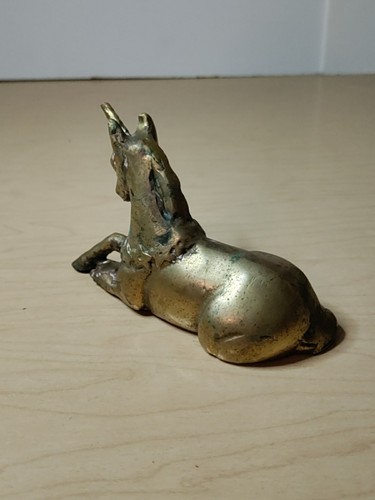 Vintage Brass Unicorn - 3" Tall - Picture 7 of 11